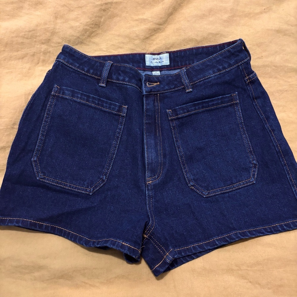 Rvca dark denim shorts